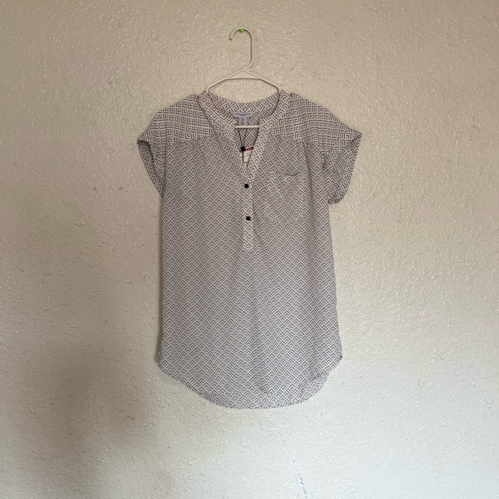 Carolina Belle Gray Blouse Elegant Top